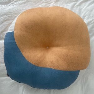 Society6 Halfmoon Colorblick Gold Blue Floor Meditation Pillow
